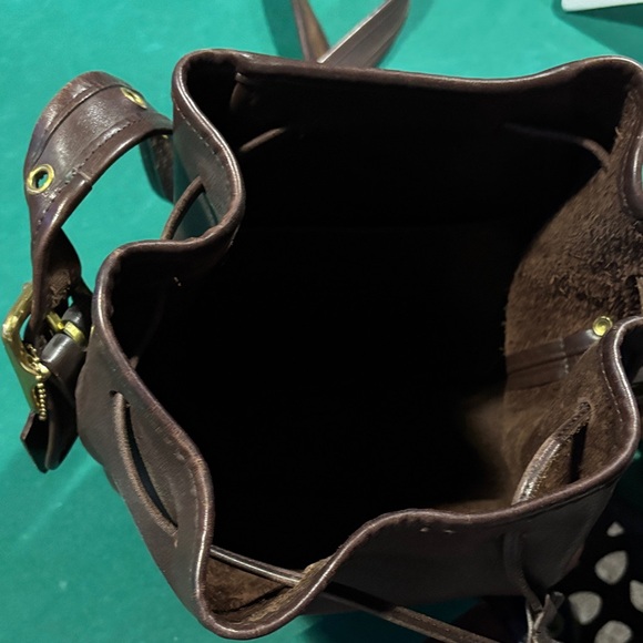 Coach Dark Brown Leather Bucket Bag - Picture 3 of 3